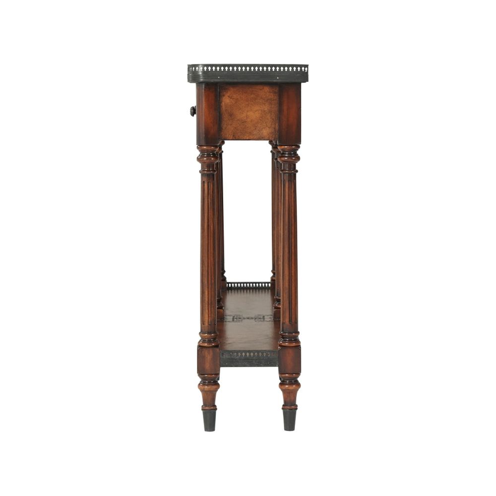 The Louis XVI Leather Console Table