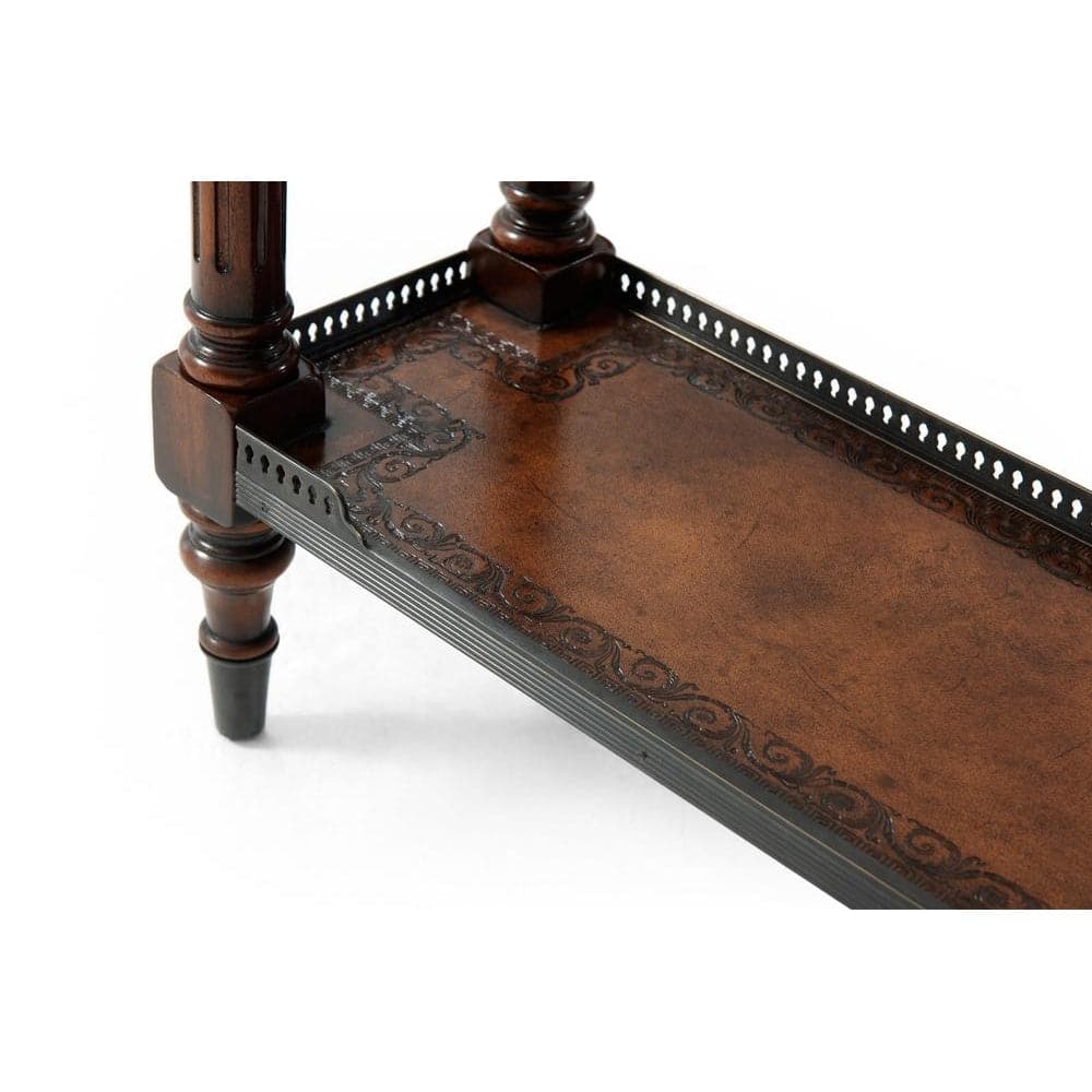 The Louis XVI Leather Console Table
