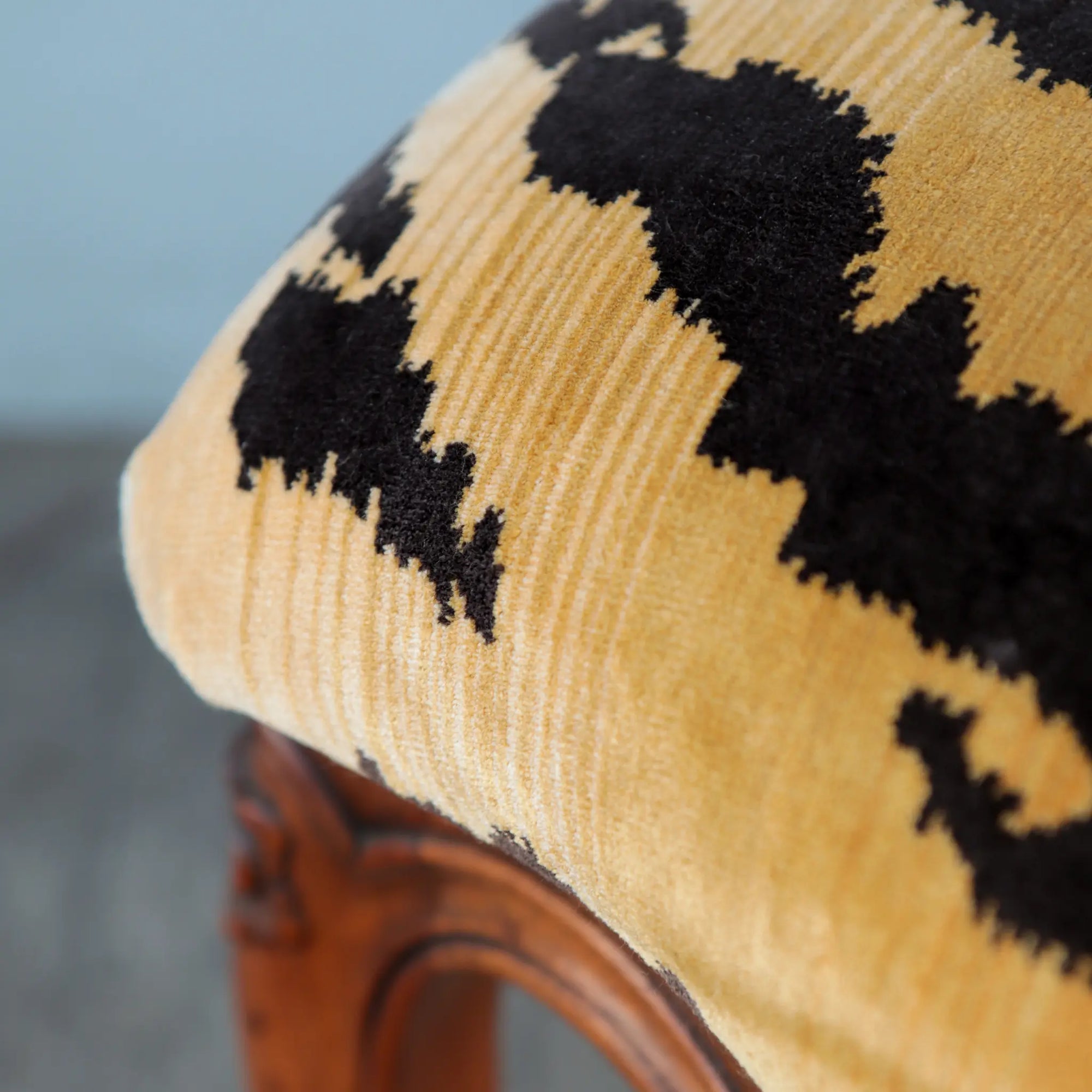 French 19th Century Dining Chair - Tiger Velvet