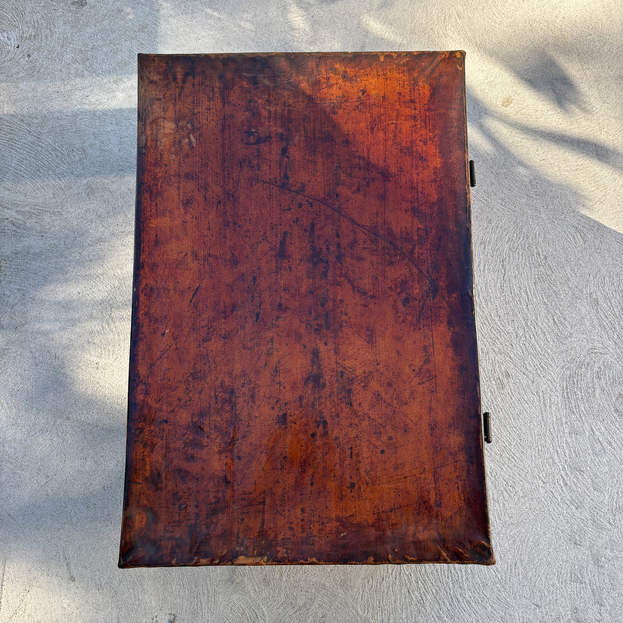 Vintage Lacquered Leather Trunk