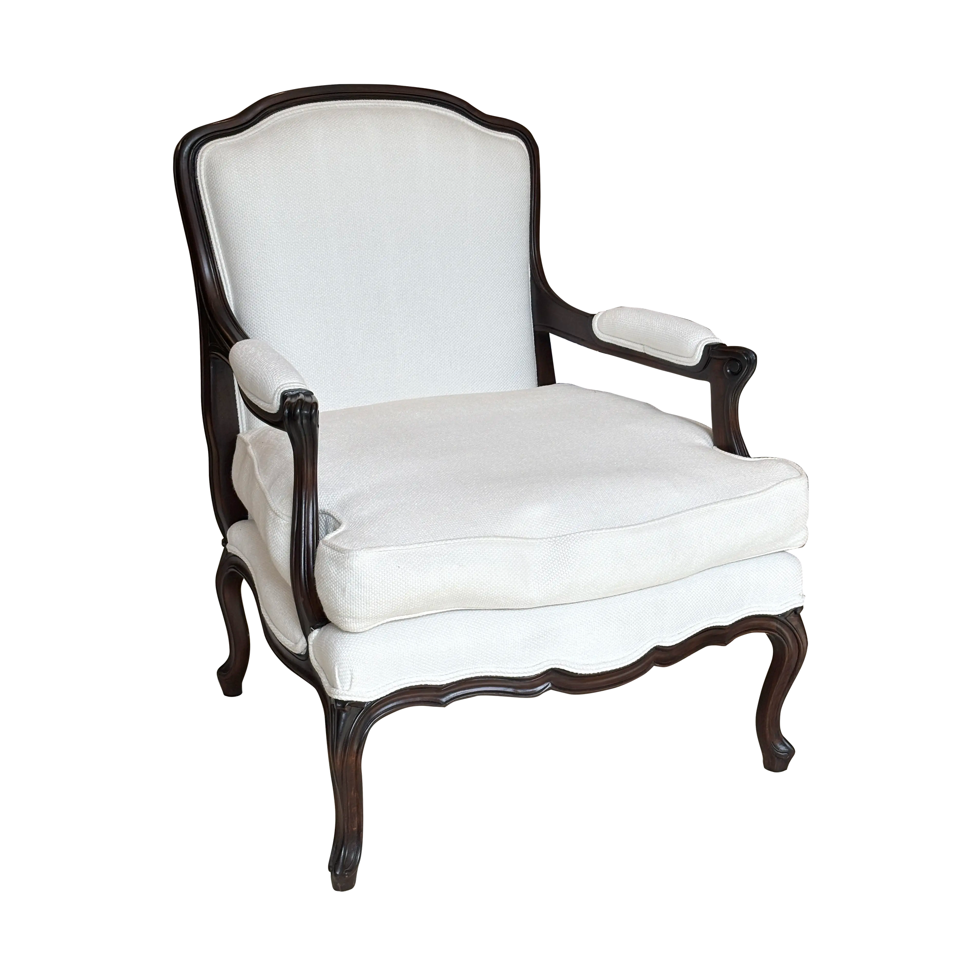 French Style Armchair and Ottoman