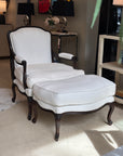 French Style Armchair and Ottoman
