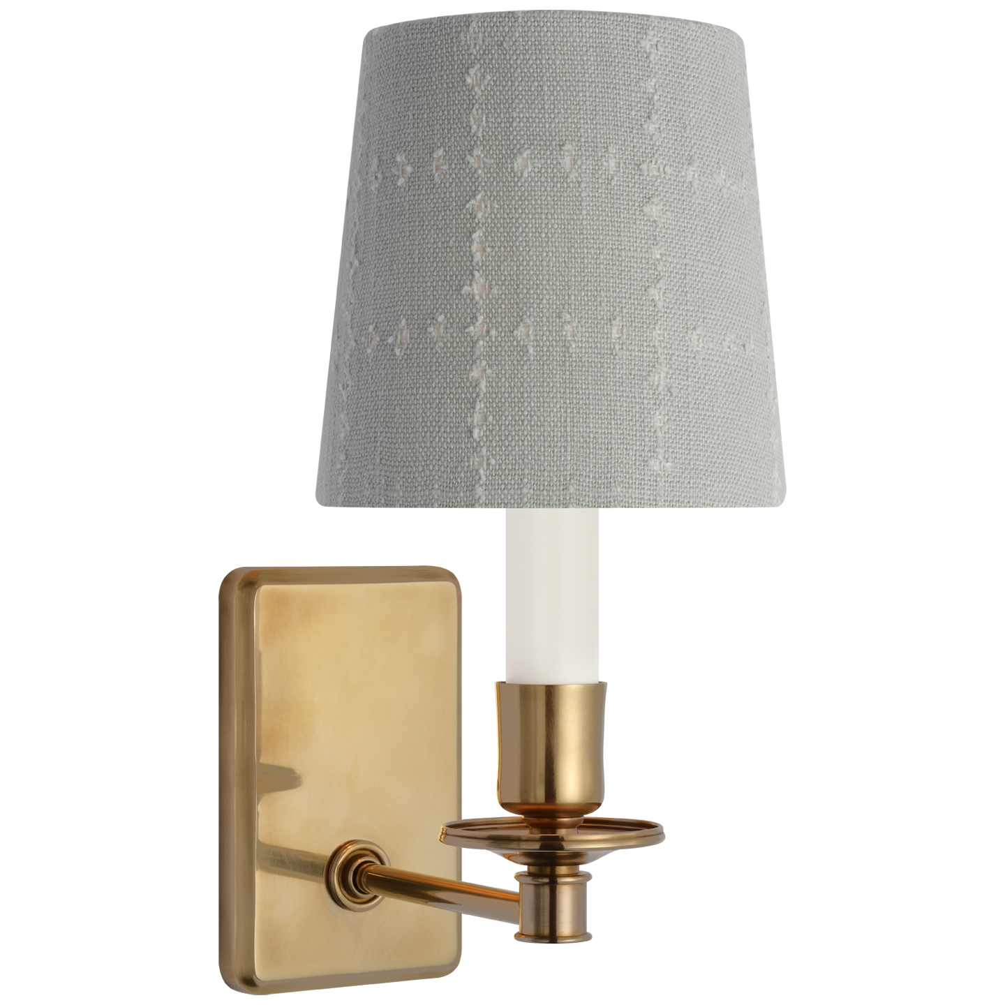 Tara Small Sconce by Schumacher in Hand Rubbed Antique Brass