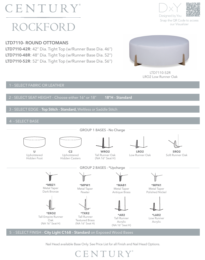 Rockford Customisable Ottoman