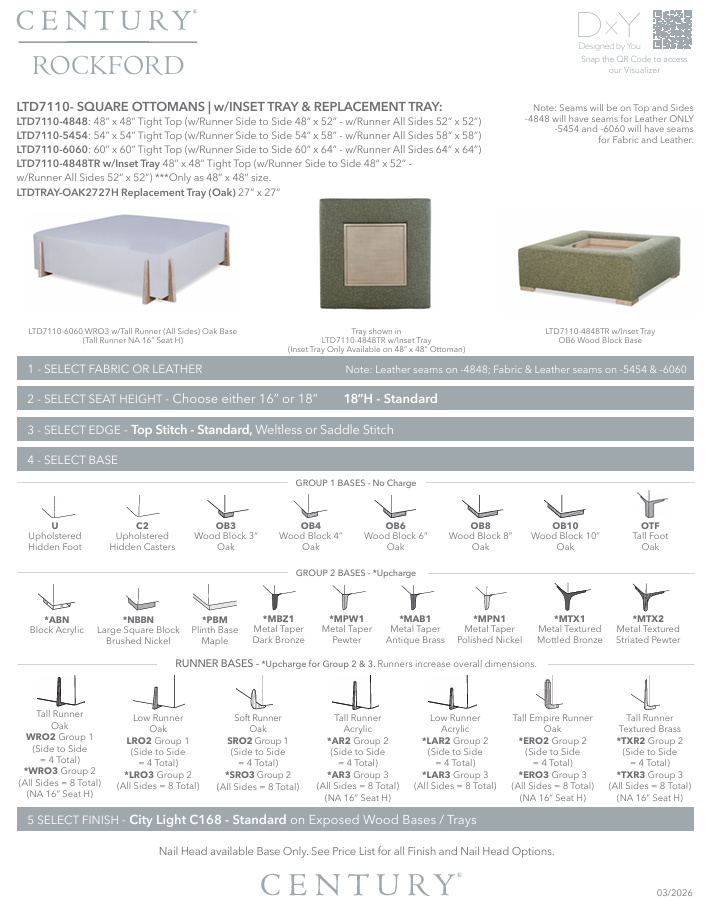 Rockford Customisable Ottoman