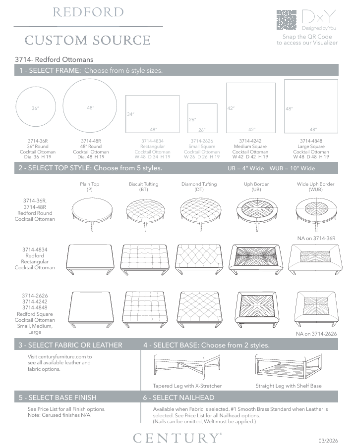 Redford Customisable Ottoman