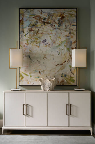 Sturat Credenza with Wallpaper