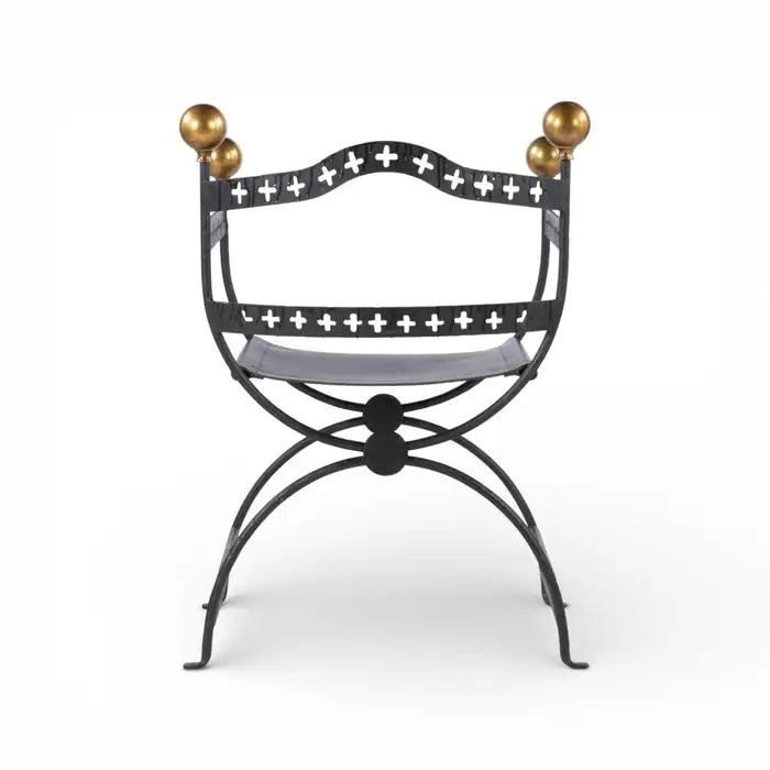 Dante Iron Savonarola Chair