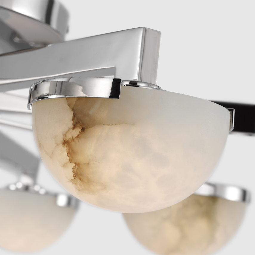 Pedra Extra Large Staggered Arm Flush Mount