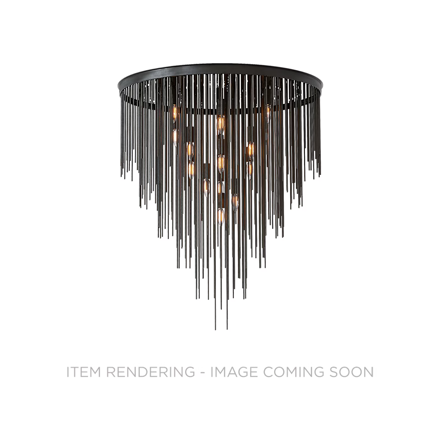 Strada 30" x 36" Cascading Flush Chandelier