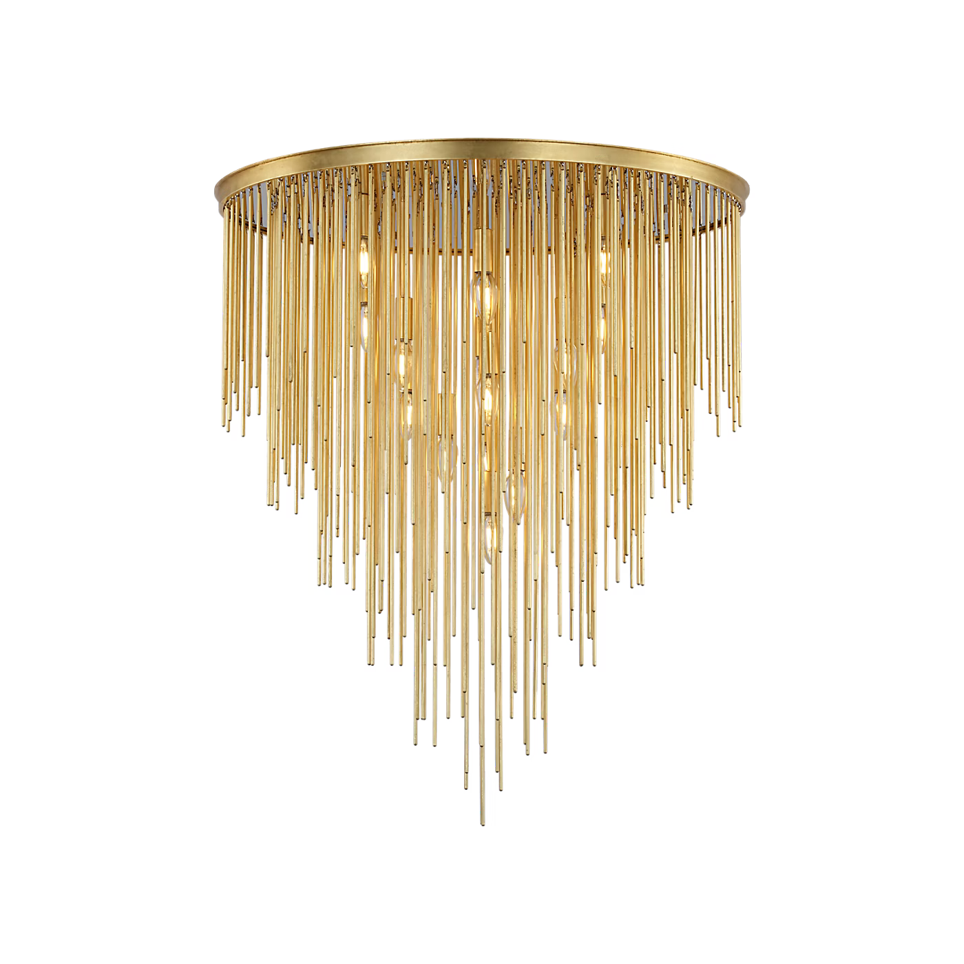 Strada 30" x 36" Cascading Flush Chandelier