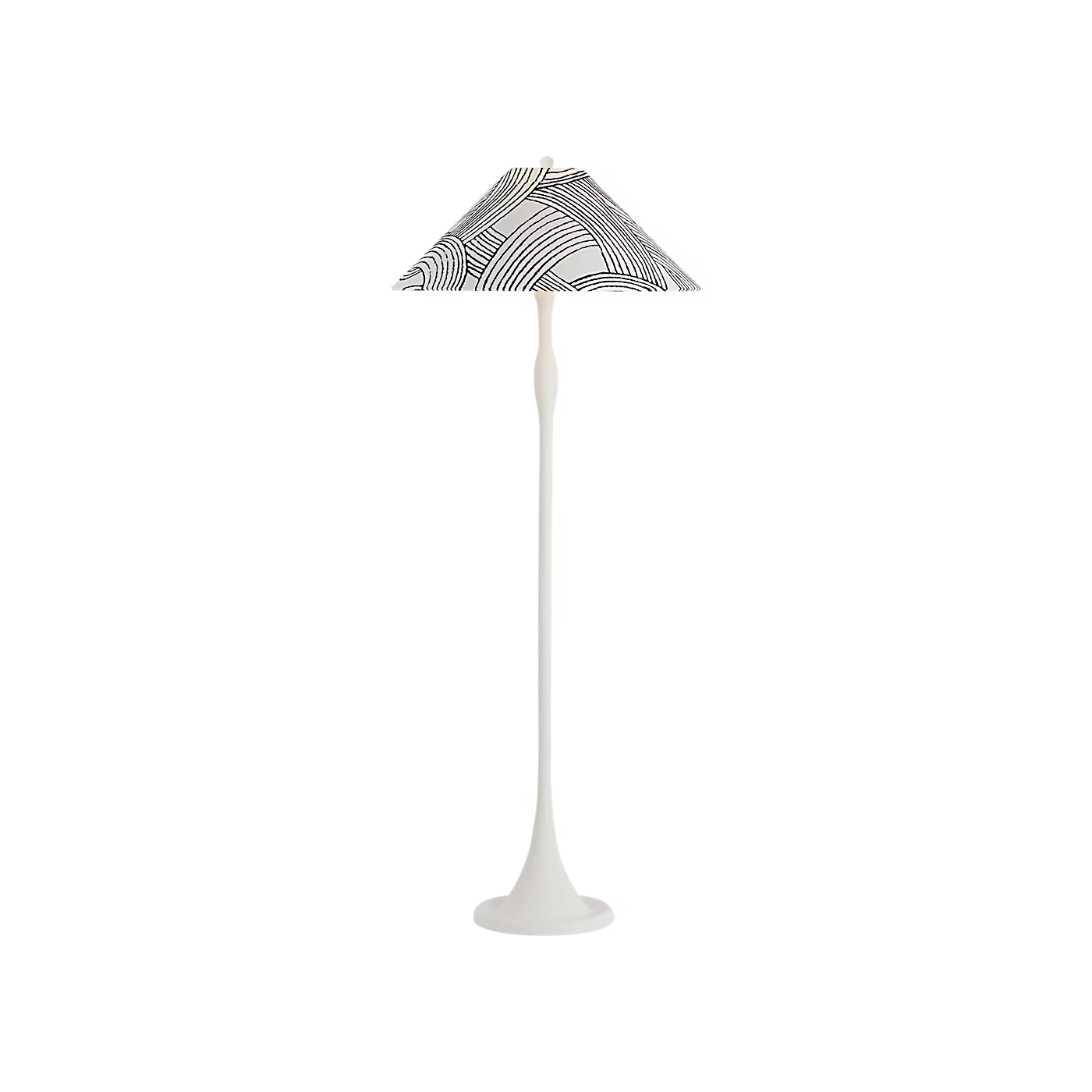 Romero Medium Floor Lamp in Plaster White by Schumacher
