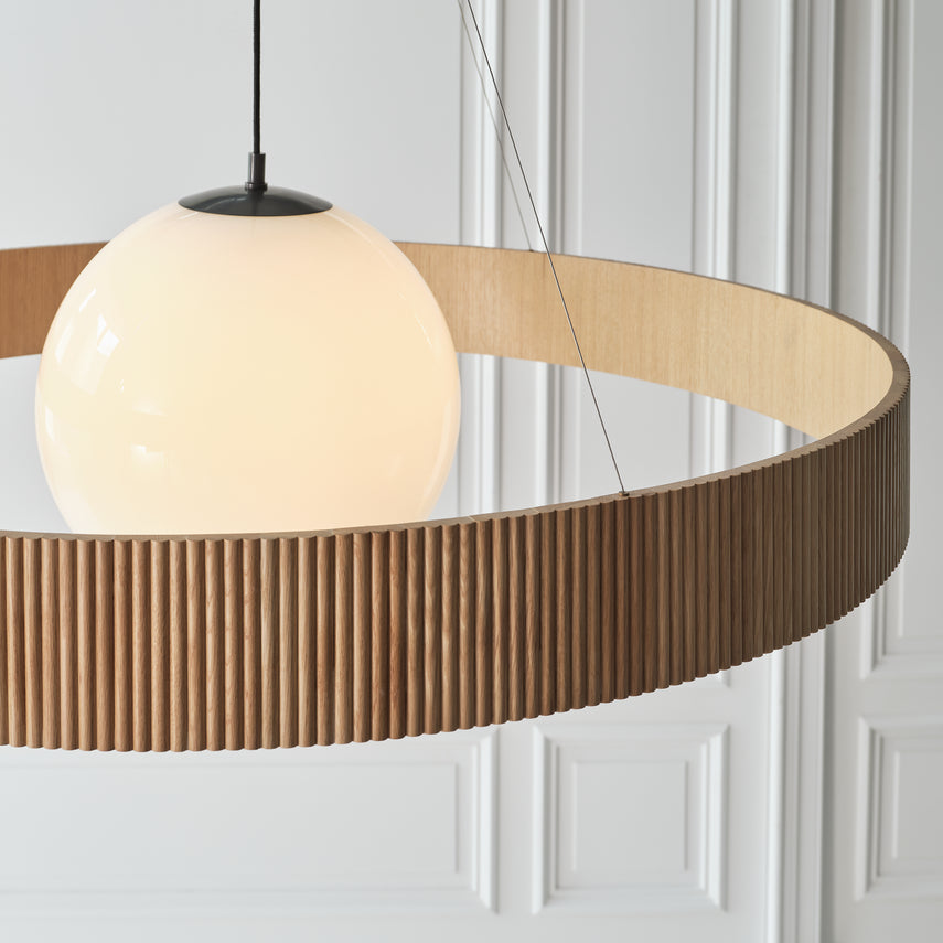 Arena 53&quot; Ring and Globe Chandelier