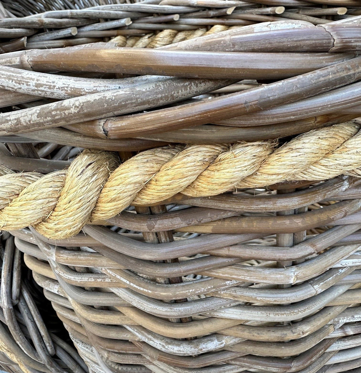Woven Baskets with Rope Handles