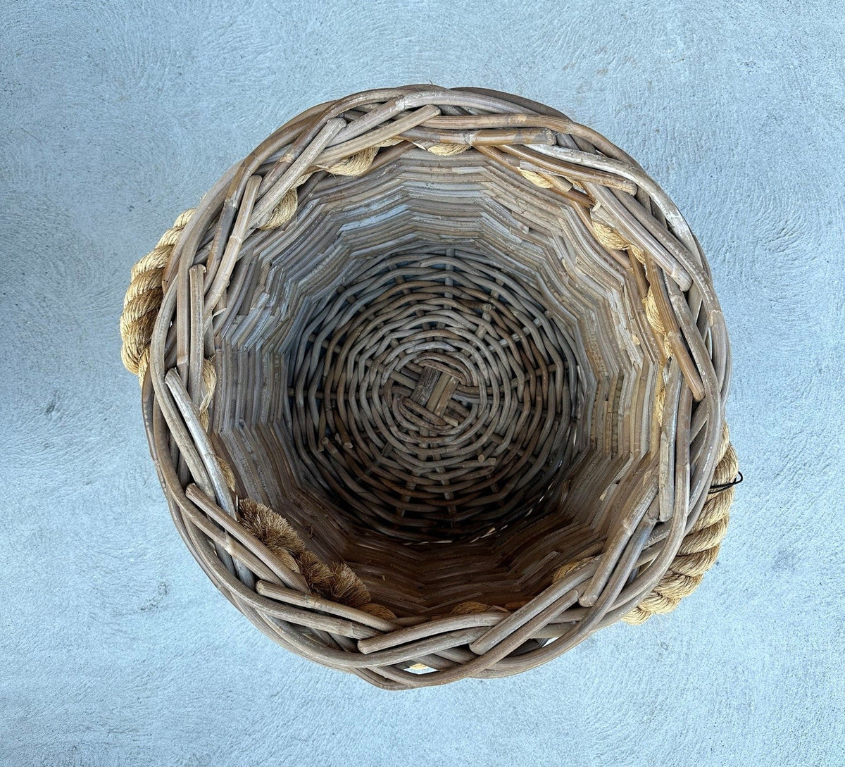 Woven Baskets with Rope Handles