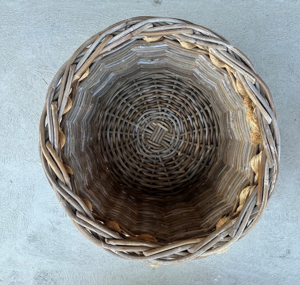 Woven Baskets with Rope Handles