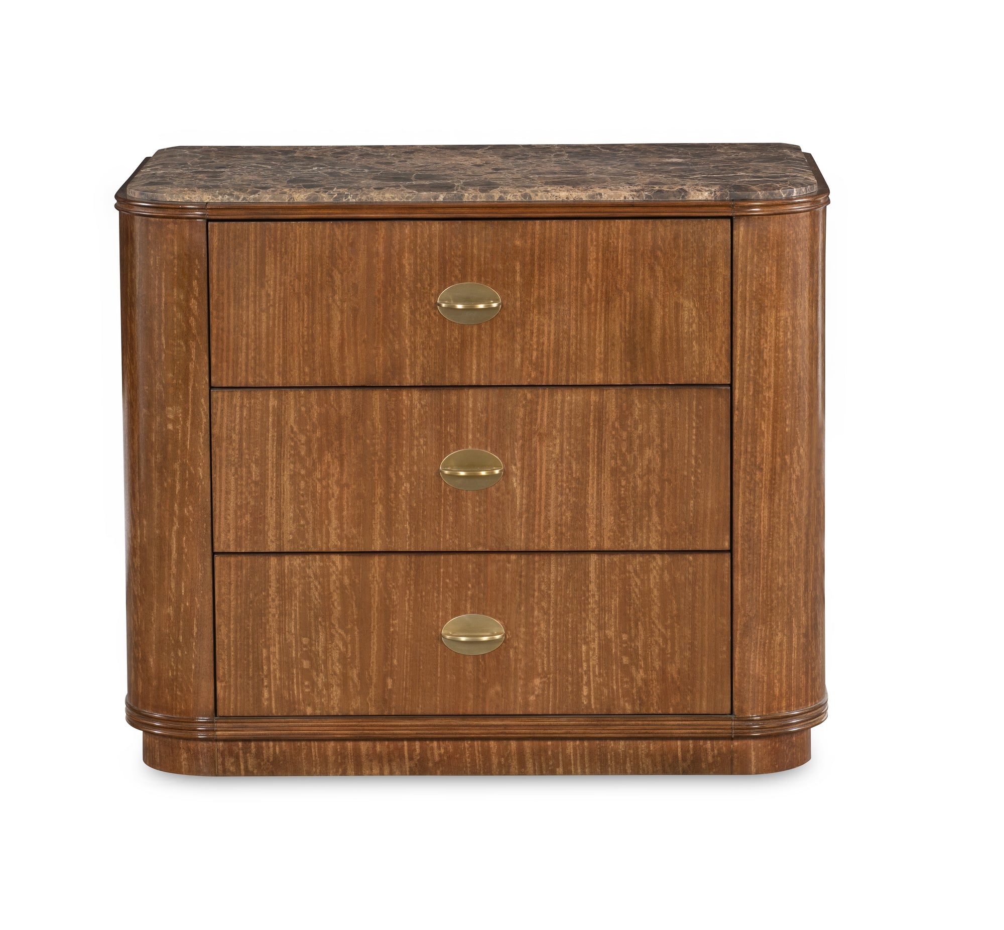 Maxwell Three Drawer Nightstand - Clove