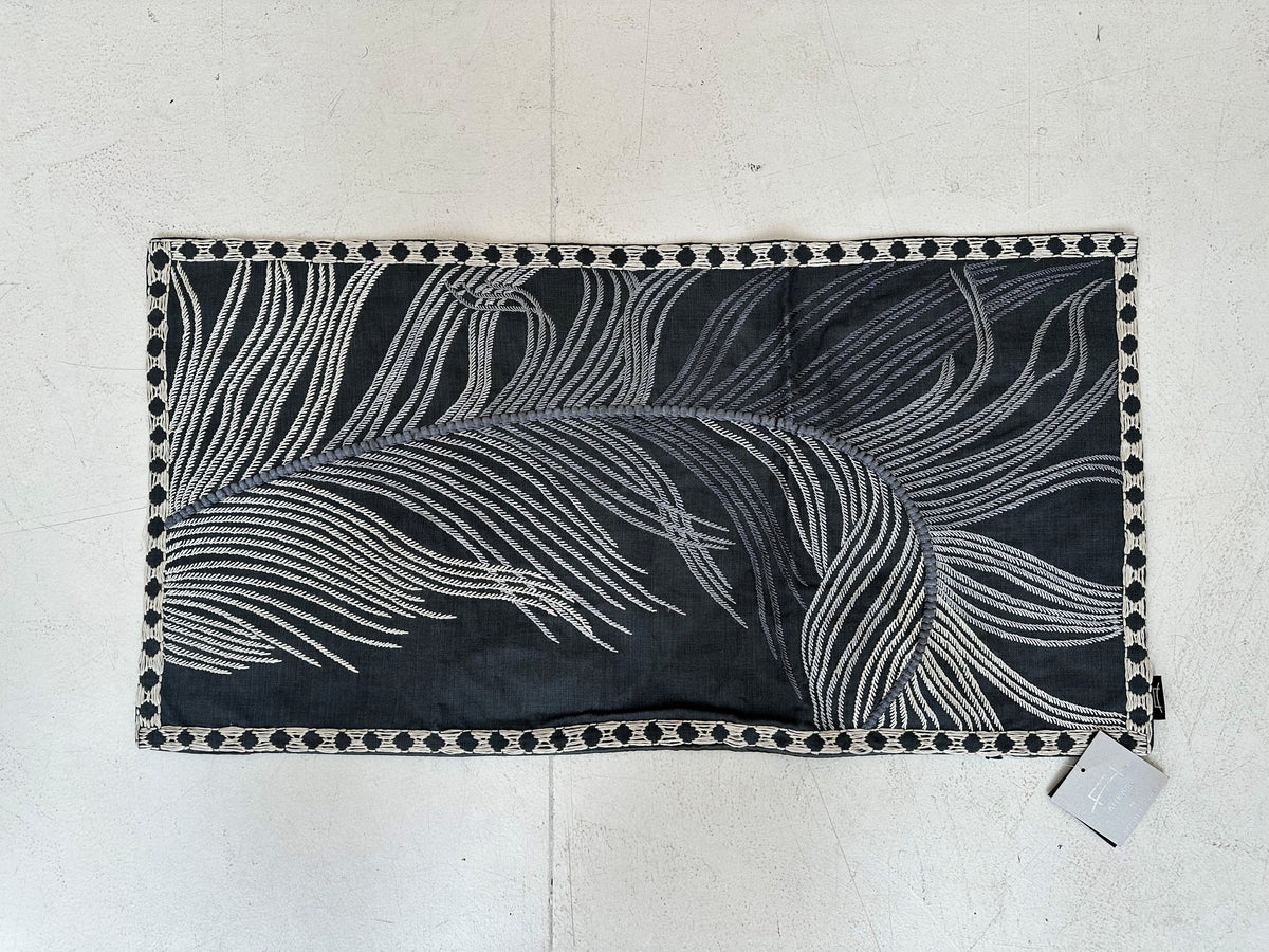 Ankasa Luxury Embroidered Feather Rectangular Cushion Cover