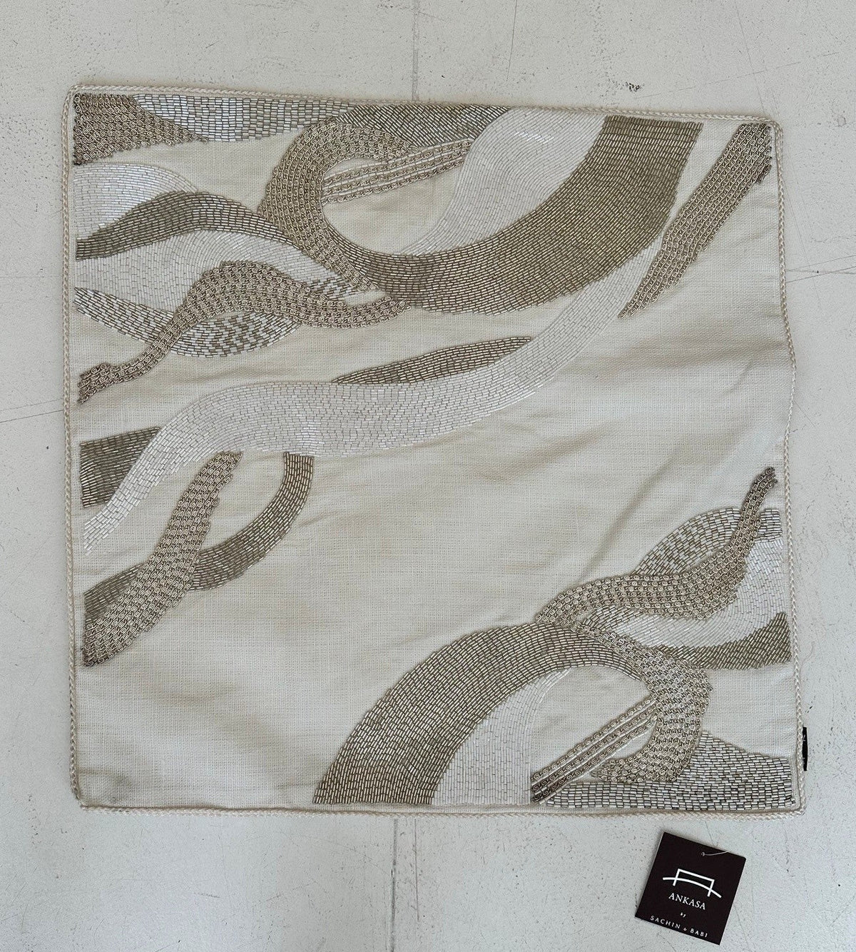 Ankasa Luxury Beaded Cushion Cover