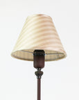 Clelia Table Lamp in Rusted Iron with Custom Silk Shades Pair