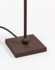 Clelia Table Lamp in Rusted Iron with Custom Silk Shades Pair