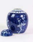 Blue And White Plum Lidded Jar