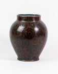 Brown Circles Cloissonne Ginger Jar