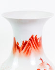 Orange Landscape Fishtail Vase