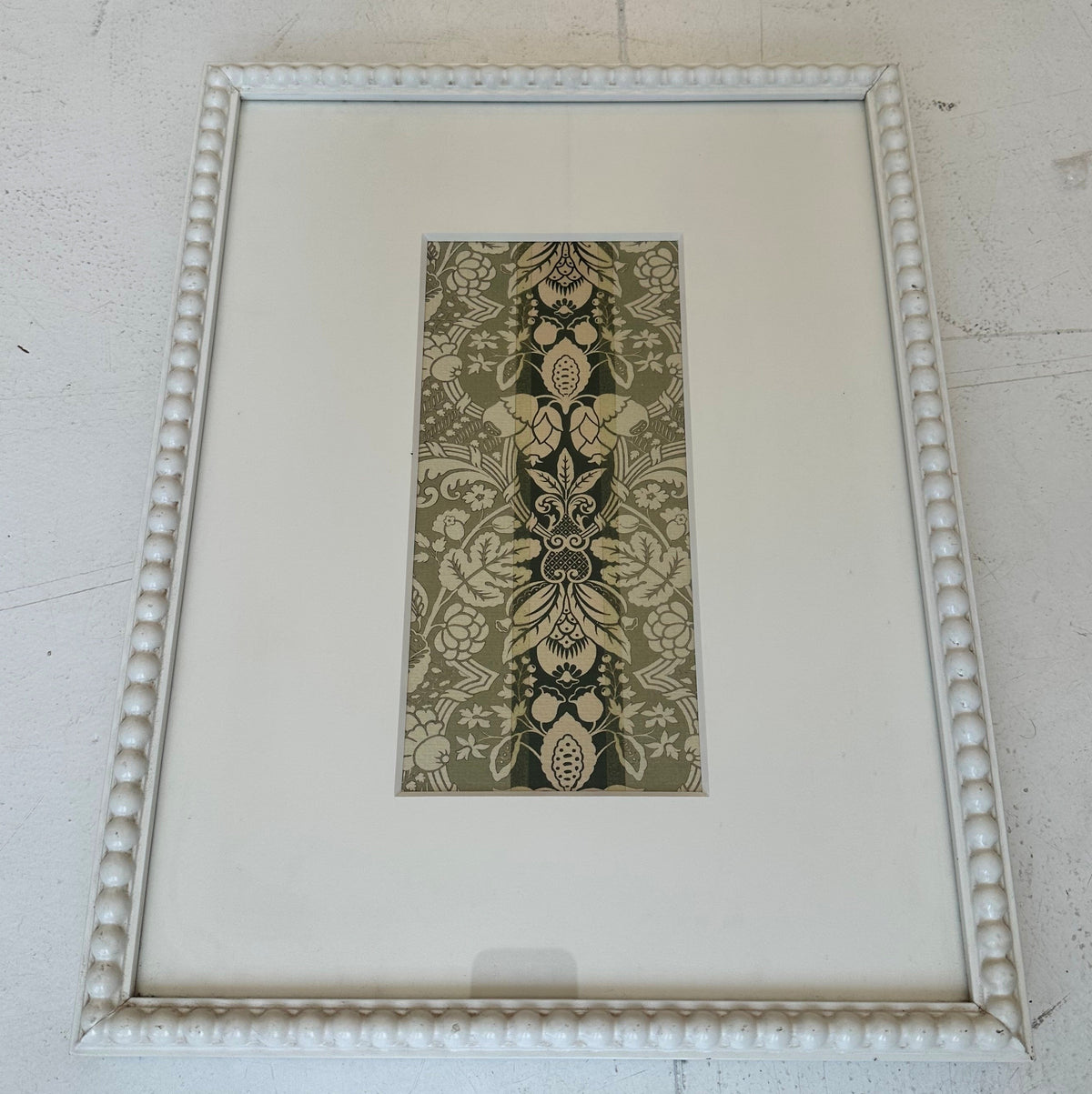 Pair of Framed Textile Stencils
