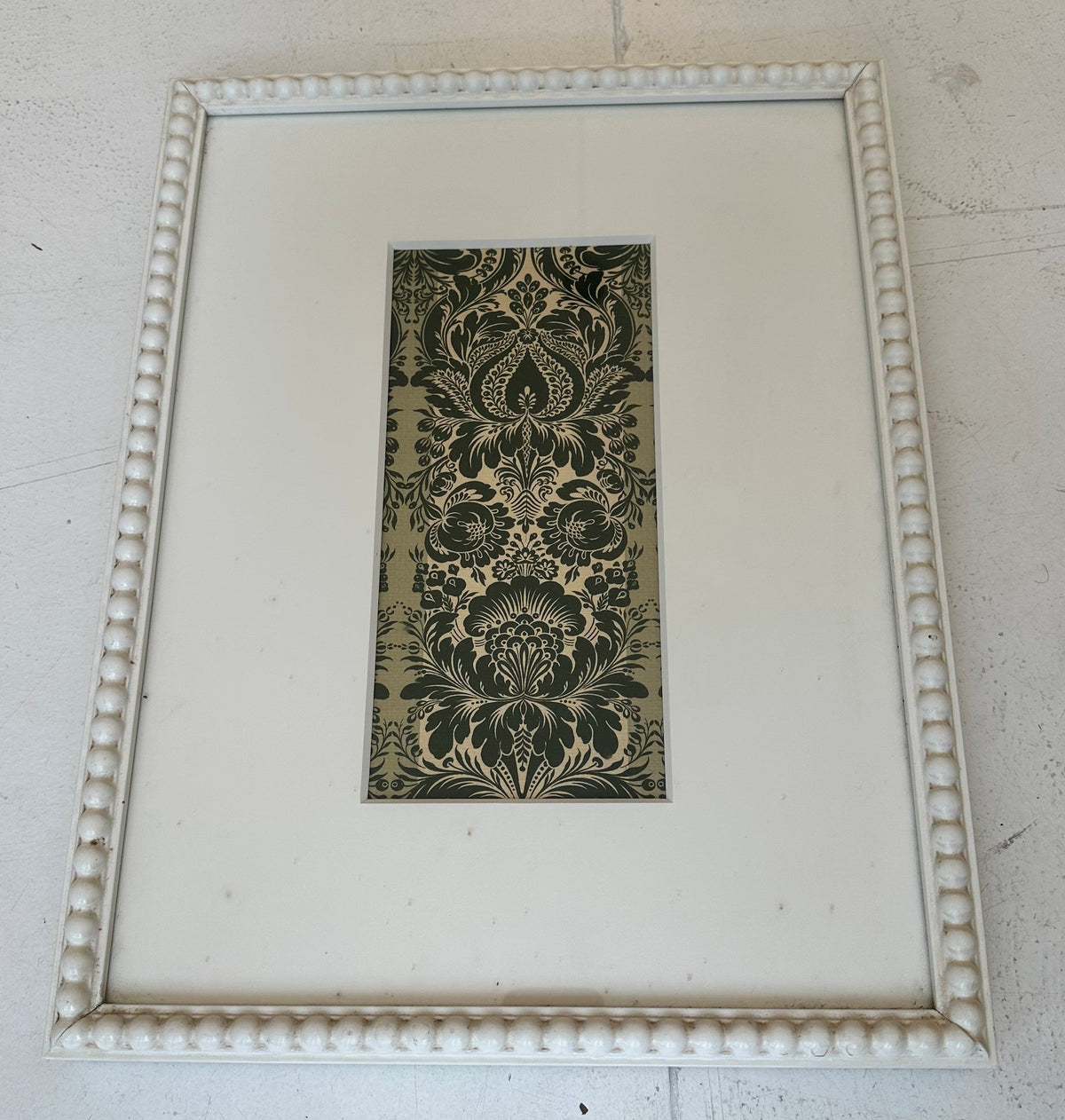 Pair of Framed Textile Stencils