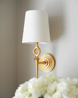 Bristol Single Sconce with Linen Shade