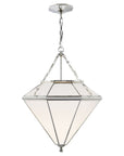 Cannes Pendant with White Glass