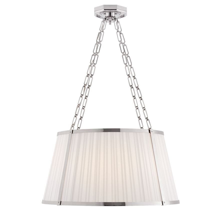 Windsor Large Hanging Shade with Boxpleat Silk Shade