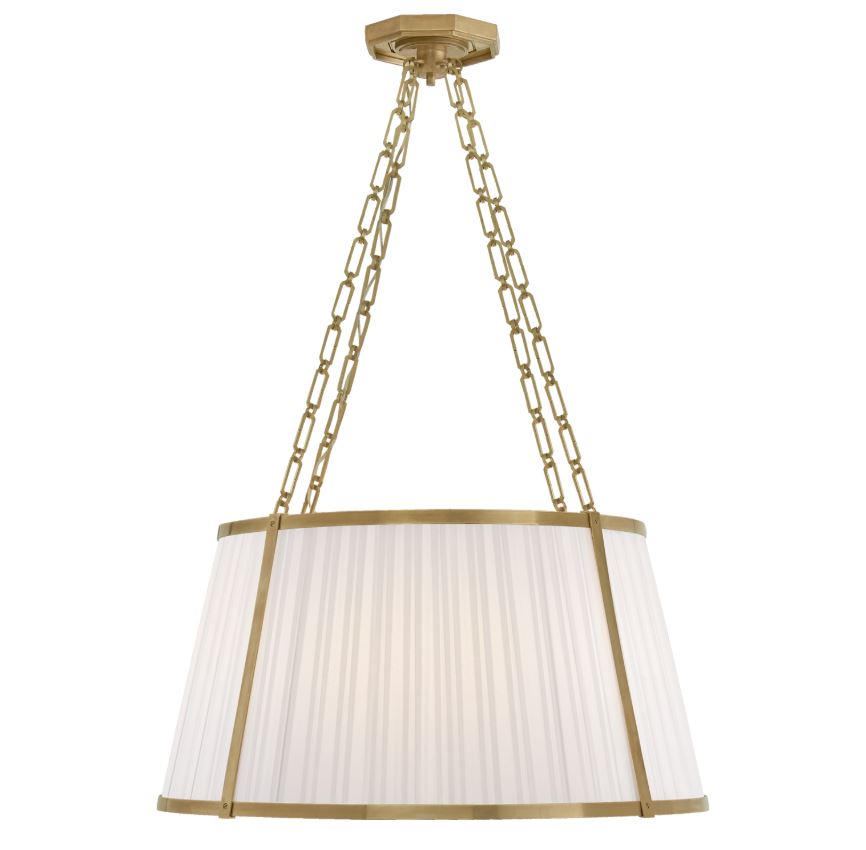 Windsor Large Hanging Shade with Boxpleat Silk Shade