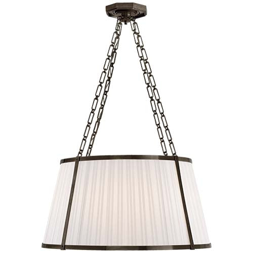 Windsor Large Hanging Shade with Boxpleat Silk Shade