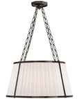 Windsor Large Hanging Shade with Boxpleat Silk Shade