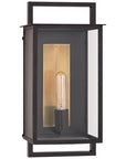 Halle Wall Lantern in Aged Iron with Clear Glass