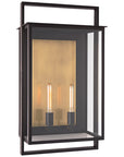 Halle Wall Lantern in Aged Iron with Clear Glass